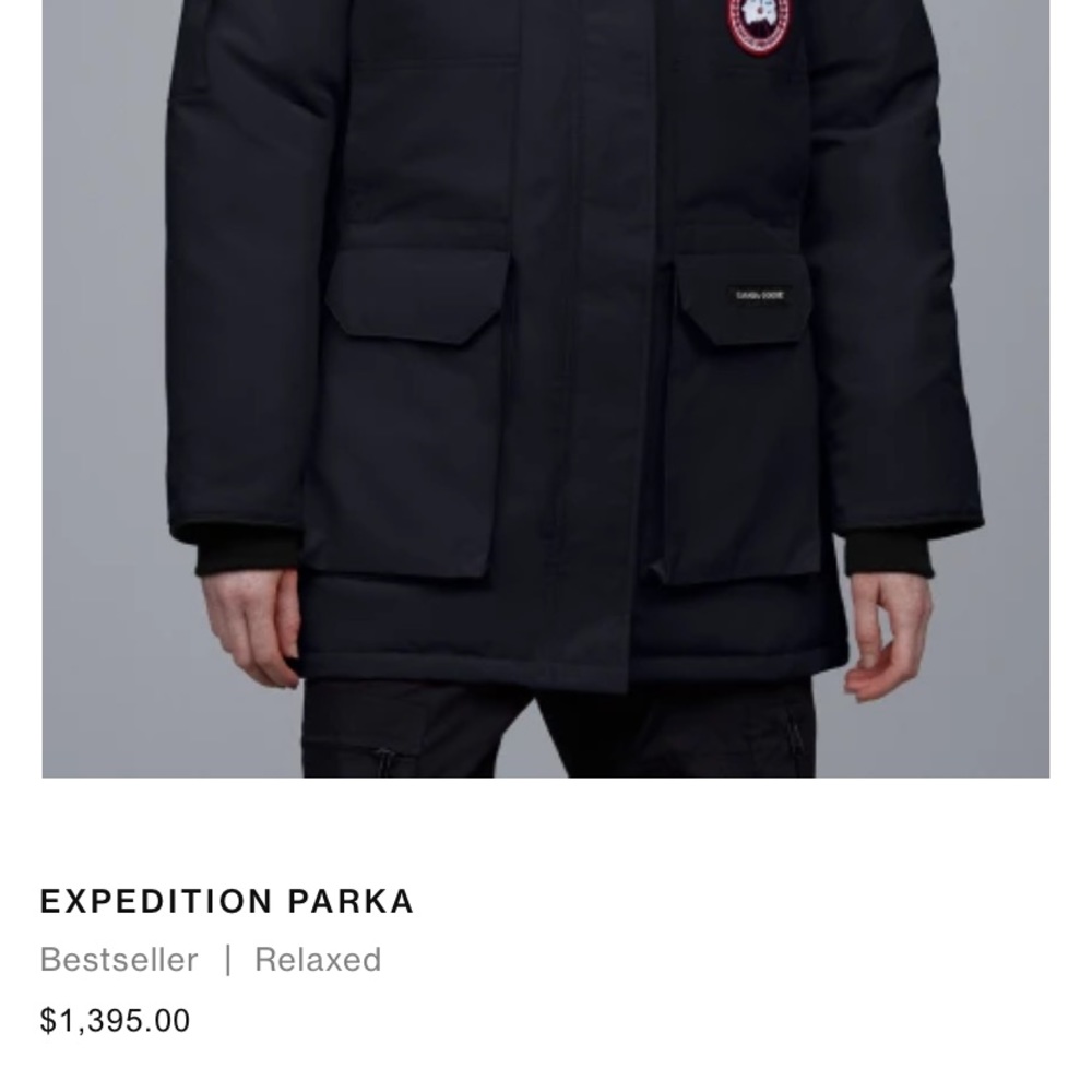Canada Goose Expedition Black Parka Size S